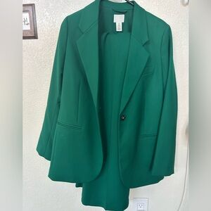 H&M Emerald Green Women's Suit Jacket & Pants